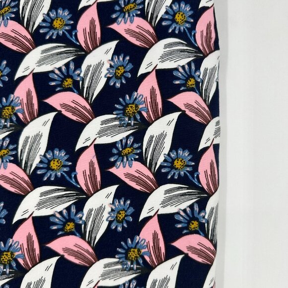 Boden Richmond Ankle Pant Slim Straight Floral Print Navy Pink Size 2 - Picture 5 of 10